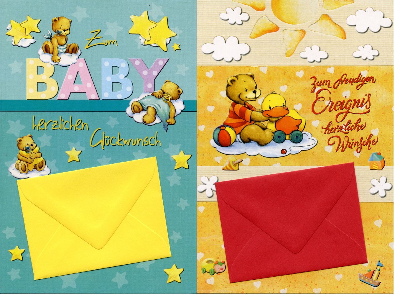 Baby Geburtstagskarten 312070 TA 50 Glückwunschkarten zur Geburt 