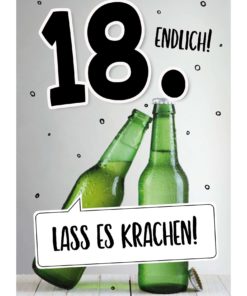 5 Geburtstagskarten zum 18-sten