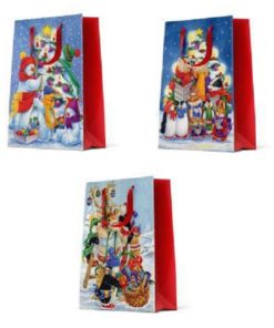 12 Weihnachtstüten mittel "Frosty Joy-1"