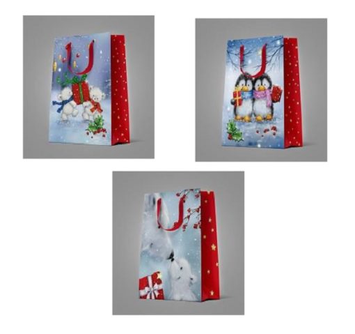 12 Weihnachtstüten mittel "Happy Holydays-1"