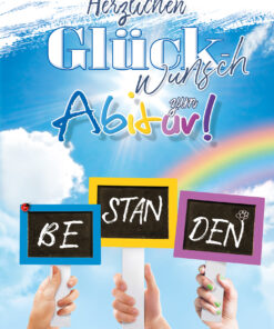 5 Glückwunschkarten Abitur