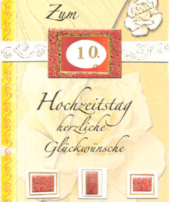 5 Hochzeitstagkarten mit Drehzahlen