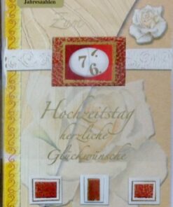 5 Hochzeitskarten mit Drehzahlen