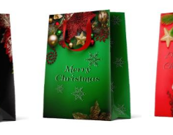 12 Weihnachtstüten mittel "Colorful Baubles-2"