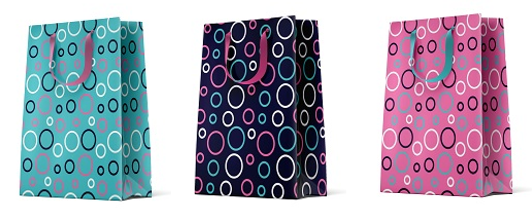 12 Geschenktüten groß "Dots-1"
