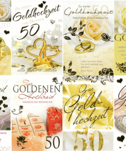 50 Goldene Hochzeitkarten