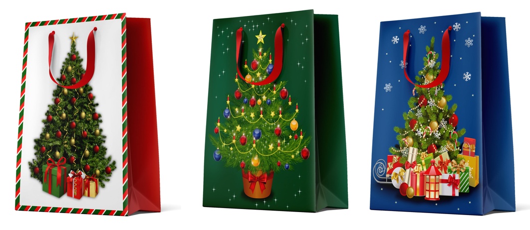 12 Weihnachtstüten groß "Happy Colors-2"