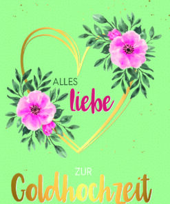 Alternative view of 50 Goldene Hochzeitkarten